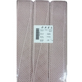 Dantel Polyester Güpür Bant Pudra 15 Metre En 3 cm ON-1651-PU