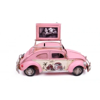 Byhodi Dekoratif Metal Araba Çerçeveli Kumbaralı Biblo (599599)