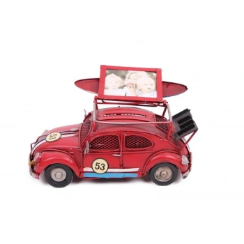 Byhodi Dekoratif Metal Araba Çerçeveli ve Kumbaralı Hediyelik (1378SS) (599599)