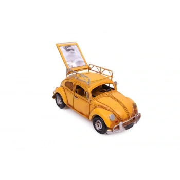 Byhodi Dekoratif Metal Araba Çerçeveli ve Kumbaralı Hediyelik (3076S) (599599)