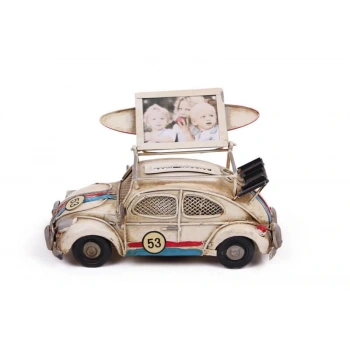 Byhodi Dekoratif Metal Araba Çerçeveli ve Kumbaralı Hediyelik (3092WSS) (599599)