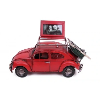 Byhodi Dekoratif Metal Araba Çerçeveli ve Kumbaralı Hediyelik (3398S) (599599)