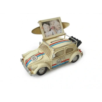 Byhodi Dekoratif Metal Araba Çerçeveli ve Kumbaralı Vosvos Hediyelik (1385SS) (599599)