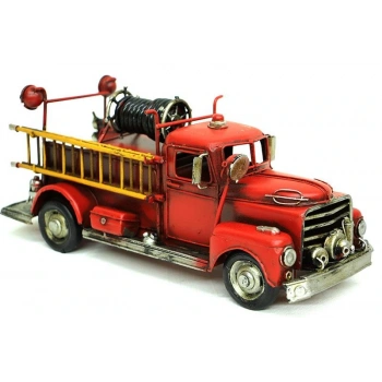 Byhodi Dekoratif Metal İtfaiye Aracı Kumbara Ve Çerçeveli Hediyelik (599599)