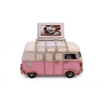 Byhodi Dekoratif Metal Minibüs Çerçeveli ve Kumbaralı Hediyelik (1370) (599599)