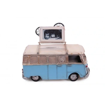 Byhodi Dekoratif Metal Minibüs Çerçeveli ve Kumbaralı Hediyelik (3395S) (599599)