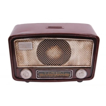 Byhodi Dekoratif Metal Radyo Kumbaralı Vintage Hediyelik (1102) (599599)