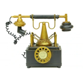 Byhodi Dekoratif Metal Telefon Kumbaralı Biblo Hediyelik (599599)