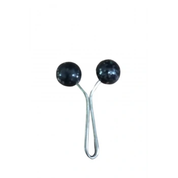 Eşarp Klipsi Top Model Simli Siyah 1 Adet