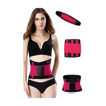 Hot Belt Termal Sauna Kemer Unisex Terletme Korsesi (pembe-siyah)