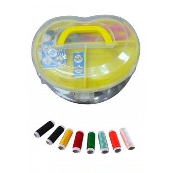 İplik Set Büyük Kalp Plastik Dikiş Seti