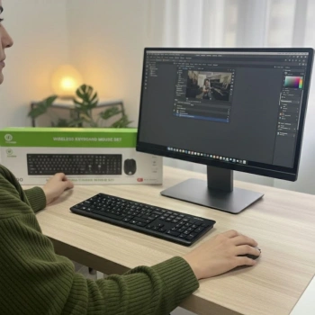 Kablosuz Q Klavye Mouse Seti Rahat Yazım, Sessiz Tuşlar, Ofis ve Ev Kullanımına Uygun Set YK7100