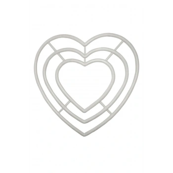 Kalp Makrome Halkası 3lü 20 cm