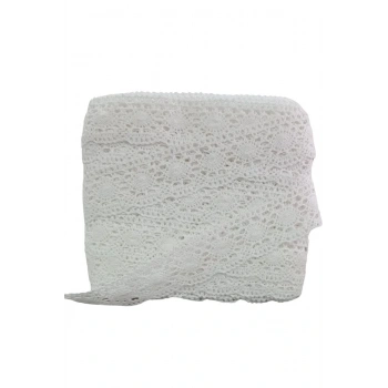 Kopanaki Dantel en 5 cm Badem Model Beyaz 1 Metre