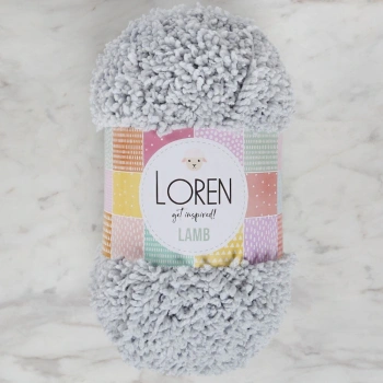 Loren Lamb Açık Gri El Örgü İpi - R044