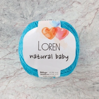 Loren Natural Baby Turkuaz El Örgü İpi - R091 - 33934