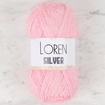 Loren Silver Toz Pembe El Örgü İpi - RS0013 - 34074