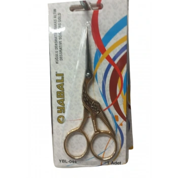 Nakış Makası Kuğulu Dekoratif Makas Altın YBL-044 Model 10