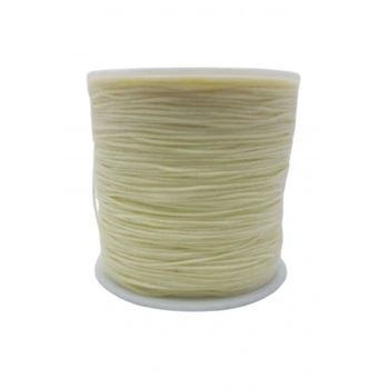 Paraşüt İpi, Bileklik-Kolye örgü ipi 1 mm 50 metre Krem