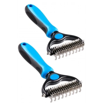 Plastik Saplı Metal Kedi Köpek Bakım Kıtık Tüy Topak Açıcı Tarak 1adet