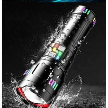 Pro F-3002 Alüminyum Tg Led Gece Şeritli Type-c Şarjlı El Feneri