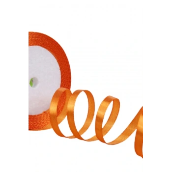 Saten Kurdele 6 mm Orange 2 Metre