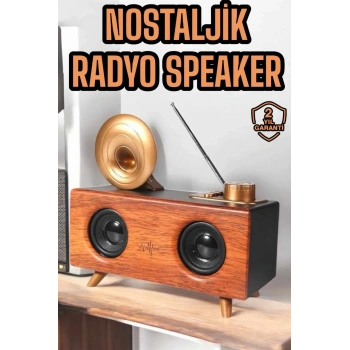 Çalar Radyo Müzik Kutusu Nostaljik Hoparlör Speaker