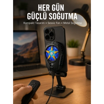 Cep Telefonu Radyatörü – Type-c, 2 Vitesli, Sessiz Soğutma Fanı Yeni Nesil