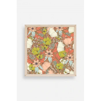 Çiçek Ahşap Çerçeveli Tablo