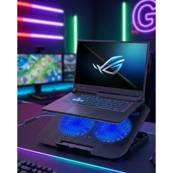 Çift Fanlı Laptop Soğutucu Stand 17 İnç Uyumlu 8 Kademeli Ayarlı Usb Girişli