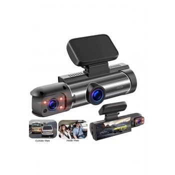 Çift Kameralı Araç Içi Kamera Wifi 1080p Full Hd, Gece Görüşü, G-sensör, Park Modu, 3.16” Ekran