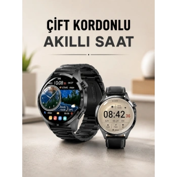 Çift Kordonlu Yüksek Çözünürlüklü Akıllı Saat Uyku İzleyici & Spor Modları