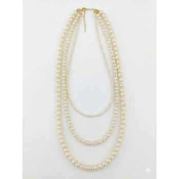 Classic Glow İnci Katman Kolye - Kl0308