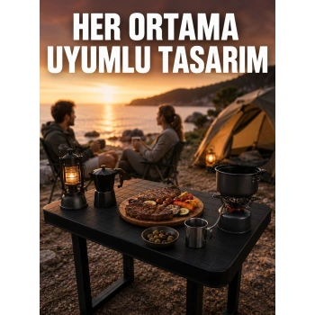 Çok Amaçlı Katlanır Kamp Masası Dayanıklı Piknik Balkon Bahçe Masası