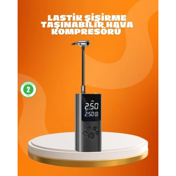 Çoklu Valf Adaptörlü Dijital Hava Pompası