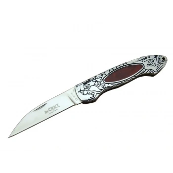 Cr 0124 Rd Kamp Çakı 20 Cm - Metal Desenli Sap, Kılıflı, Kutulu