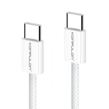 Dc130 2m 60w Type-c To Type-c Örgülü Hızlı Şarj Kablosu - Beyaz