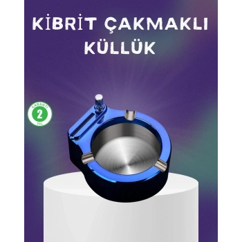 Dekoratif Çakmaklı Küllük Kolay Temizlenebilir Metal