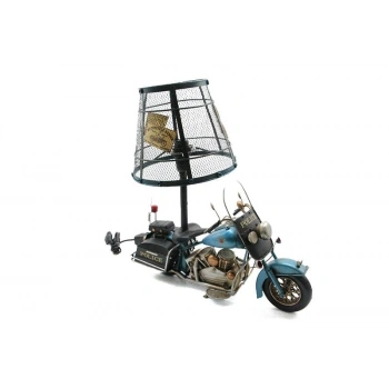Dekoratif Metal Polis Motosikletli Abajur