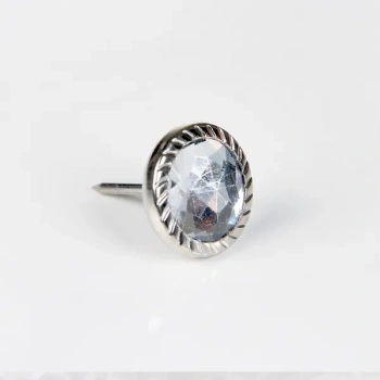 Dekoratif Parlak Taşlı Kabara Raptiye 17 Mm - 500