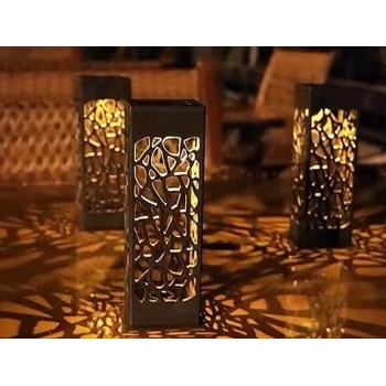 Dekoratif Solar Güneş Enerjili Bahçe Aydınlatması Yürüyüş Yolu Seti ( 8 Adet )