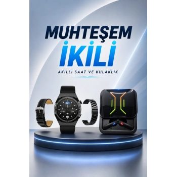 Dijital Göstergeli Bluetooth Kulaklık Ve Bildirim Görebilen Akıllı Saat Alarm Ve Titreşim