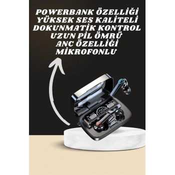 Dijital Göstergeli Powerbank Kulaklık Ve 7 Kordonlu Yeni Nesil Akıllı Saat Amoled Ekran