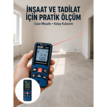 Dijital Lazer Mesafe Ölçüm Cihazı İnşaat Ve Ev Kullanımı Yeni Nesil