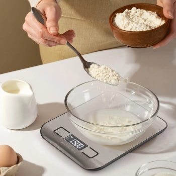 Dijital Mutfak Terazisi Paslanmaz Çelik Elektronik Lcd Ağırlık 5 Kg Ölçeklii Pişirme Ölçü Aleti