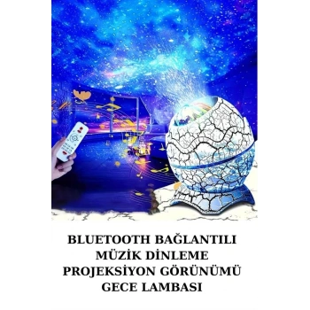 Dinozor Yumurtası Gece Masa Lambası Bluetooth Hoparlör 14 Renk Seçeneği