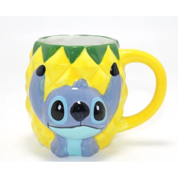 Disney Stitch Ananas (pineapple) Tasarımlı 3d Kabartmalı Kupa Bardak Alk4546
