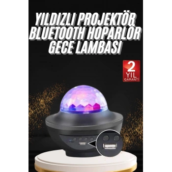 Dönen Işıklı Disko Topu Projektör Müzik Çalarlı Disco Speaker