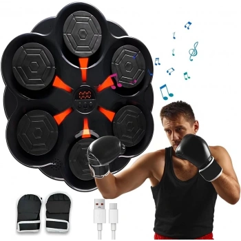 Duvar Boks Makinesi Müzikli Bluetooth Hoparlör Özellikli Led Işıklı Ritimli 9 Mod Seviye Ayarlı Box