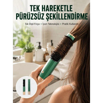Düzleştirici Fırça Saç Düzleştirici Arada Fön Tarak Taşınabilir Yeni Nesil